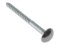 Forgefix Mirror Screw Chrome Domed Top Slotted CSK ST ZP 1.1/2 x 8 Bag 10
