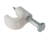 Forgefix Cable Clip Round White 4-5mm Box 200