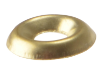 Forgefix Screw Cup Washer Solid Brass Polished No.10 Blister 20