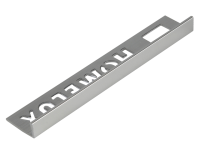 Homelux Tile Trim Homelux Metal Straight Edge Silver Effect 8mm x 2.5m (Box 10)
