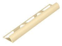 Homelux Tile Trim PVC Round Edge Soft Cream 9mm x 2.44m (Box 10)