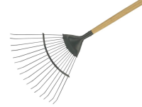 Kent & Stowe Carbon Steel Long Handled Lawn & Leaf Rake, FSC®