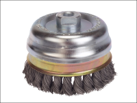 Lessmann Knot Cup Brush 65mm M14 x 20 x 0.50 Stainless Steel Wire