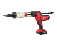 Milwaukee C18 PCG/400T Caulking Gun 400ml Transparent Tube 18 Volt 1 x 2.0Ah Li-Ion 18V