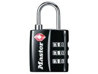 Master Lock TSA 3 Digit Combination Black 30mm Padlock