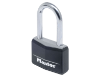 Master Lock Aluminium Black Vinyl Cover 40mm Padlock 4 Pin - 38mm Shackle