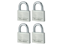 Master Lock Aluminium 40mm Padlock 4 Pin - Keyed Alike x 4