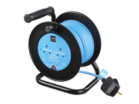 Masterplug Drum Cable Reel 25 Metre 2 Socket 10A Thermal Cut-Out 240 Volt 240V