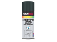 Plasti-kote Multi Purpose Enamel Spray Paint Matt Black 400ml