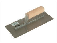 R.S.T. Notched Trowel 5mm V Notches Wooden Handle 11in x 4.1/2in