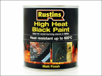 Rustins High Heat Paint 600°C Black 250ml