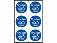 Scan Fire Door Keep Locked Shut - PVC 200 x 300mm