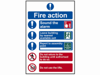 Scan Fire Action Procedure - PVC 200 x 300mm