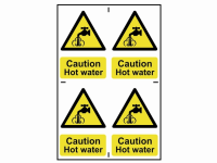 Scan Caution Hot Water - PVC 200 x 300mm