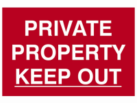 Scan Private Property Keep Out - PVC 300 x 200mm