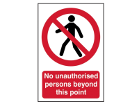 Scan No Unauthorised Persons Beyond This Point - PVC 400 x 600mm