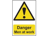 Scan Danger Men At Work - PVC 400 x 600mm