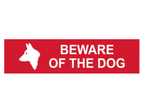 Scan Beware Of The Dog - PVC 200 x 50mm
