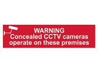 Scan Warning Concealed CCTV Cameras Operate On These Premises - PVC 200 x 50mm