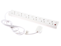 SMJ Extension Lead 240 Volt 6 Way 13A Switched Neon 2 Metre 240V