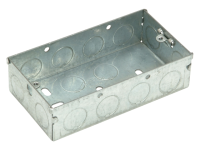 SMJ Metal Back Box 25mm 2 Gang - Carded