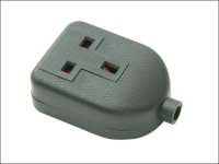 SMJ Black Rubber Trailing Socket 1 Gang