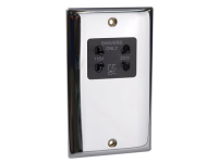 SMJ Dual Voltage Shaver Socket Chrome