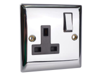 SMJ Switched Socket 1-Gang 13A Chrome