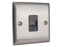 SMJ Master Telephone Outlet Brushed Steel