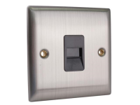 SMJ Secondary Telephone Outlet Brushed Steel