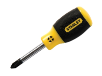 Stanley Tools Cushion Grip Screwdriver Phillips 2pt x 45mm Stubby