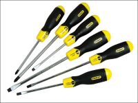 Stanley Tools Cushion Grip Screwdriver Parallel/Flared/Phillips Set of 6