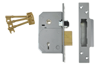 UNION 3K74E 5 Lever Mortice Rollerbolt Sashlock C-Series 67mm Brass