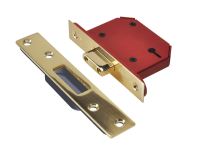 UNION StrongBOLT 2103S Polished Brass 3 Lever Mortice Deadlock 68mm 2.5in Visi