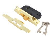 UNION 2242 2 Lever Mortice Rebated Sashlock Electro Brass 78.5mm 3in Visi