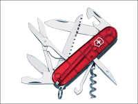 Victorinox Huntsman Swiss Army Knife Translucent Red Blister Pack
