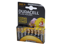 XMS Duracell Plus Power AAA Batteries (Pack 5 + 3 Free)