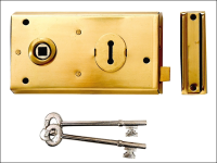 Yale Locks P401 Rim Lock Polished Brass Finish 138 x 76mm Visi