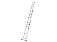 Zarges Triple Extension Ladder with Stabiliser Bar 3-Part D-Rungs 3 x 12
